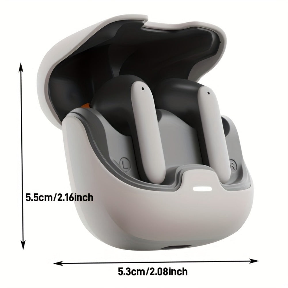 Low Latency Game Mode TWS Wireless Earbuds Bluetooth 5.4, Long Range Noise Cancelling Mic Fast Charging Wireless Charging Case, In-Ear Headset for Gaming Music Phone Calls iOS Android