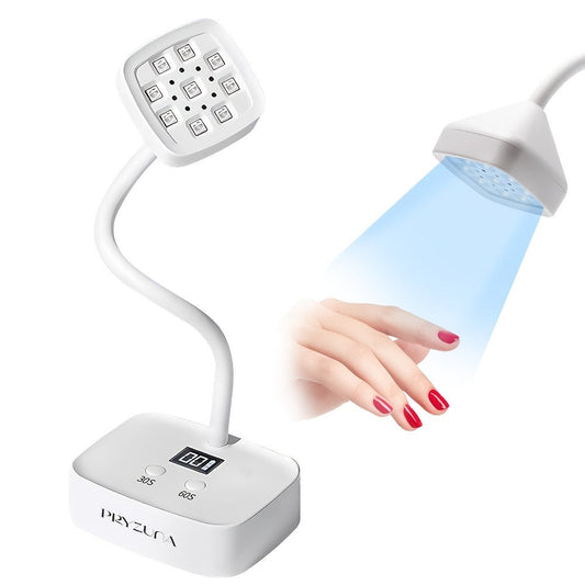 Gooseneck LED Nail Lamp, Rechargeable with Auto Sensor and LCD Display