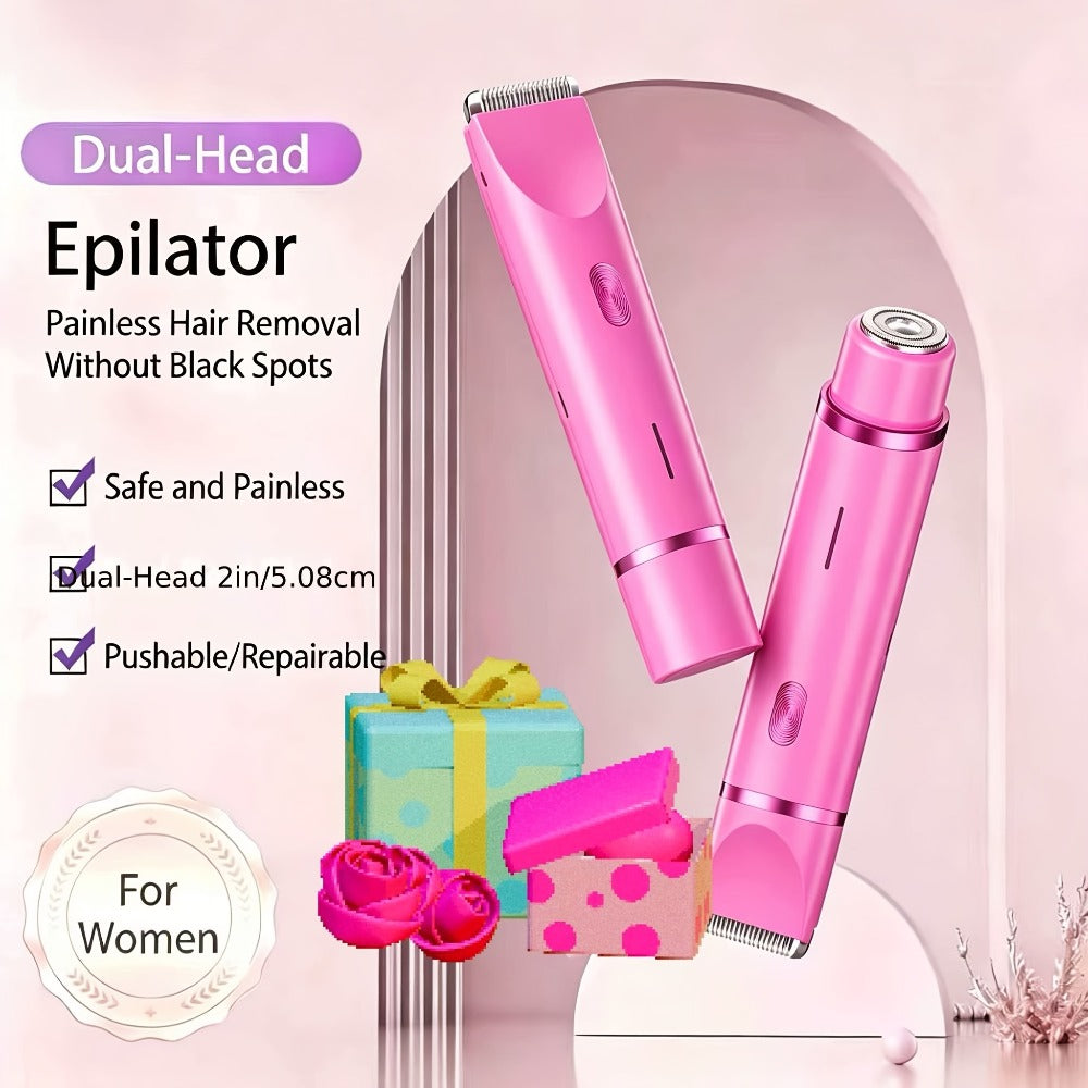 Electric Shaver for Women 4-in-1 Rechargeable Grooming Kit – Painless Hair Remover Eyebrow Trimmer Nose Hair Bikini Trimmer, Portable Body Hair Removal Face Legs Underarms, Beauty Gift for Her