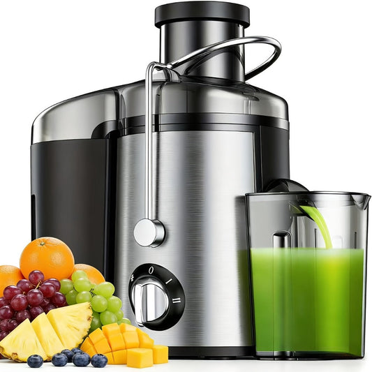Juicer for Fruit and Vegetables, Compact Design with Wide Feed Opening