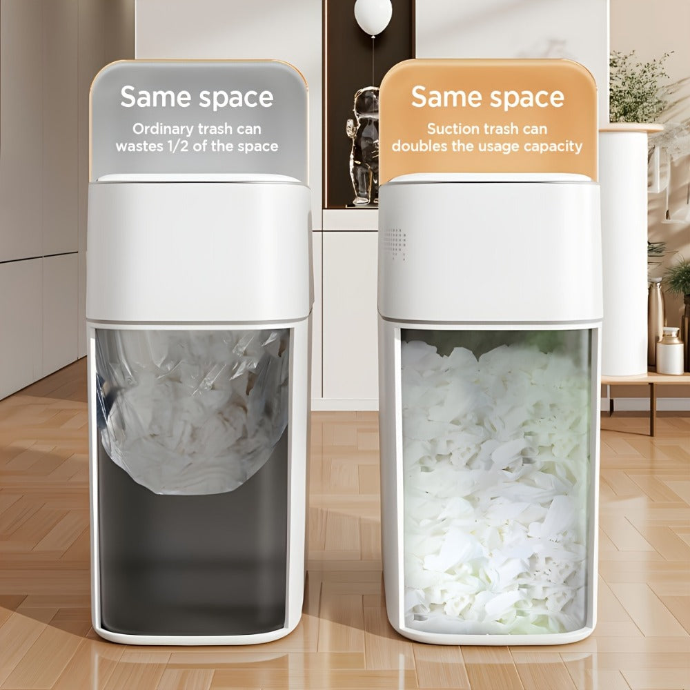 Touchless Trash Can 3.8 Gal 14L Infrared Motion Sensor – Auto-Open Lid, Wind Adsorption Auto-Expand Bag, Slim Odor-Sealing Design for Kitchen Bathroom Office Bedroom | 1PC & 2PC Bundle | White