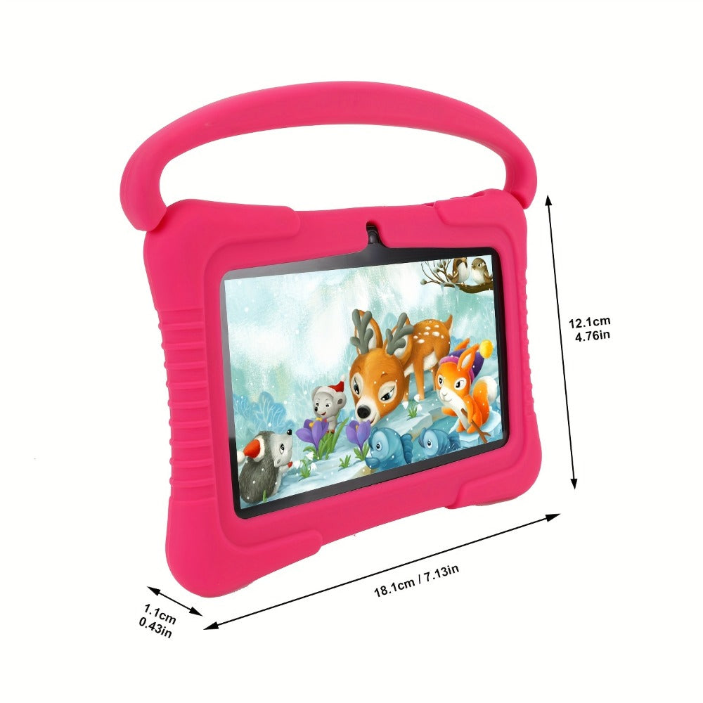 Veidoo 7 Inch Kids Tablet with Drop-Proof Silicone Cover – Eye Protection Screen, WiFi, 2GB RAM 16GB/32GB ROM, Dual Camera, Educational Games, Parental Control, Android Tablet Pink Blue Purple