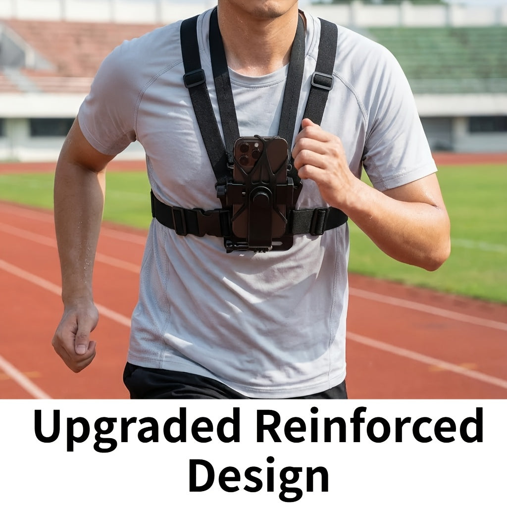 Chest Mount Harness for GoPro Hero 13 12 11 10 9 8 – Adjustable POV Chest Strap for Insta360 X4 X3 DJI Osmo Action 4 3 iPhone Samsung Phone – Hands-Free Camera Holder for Bike Kayak Fishing Hiking Vlog