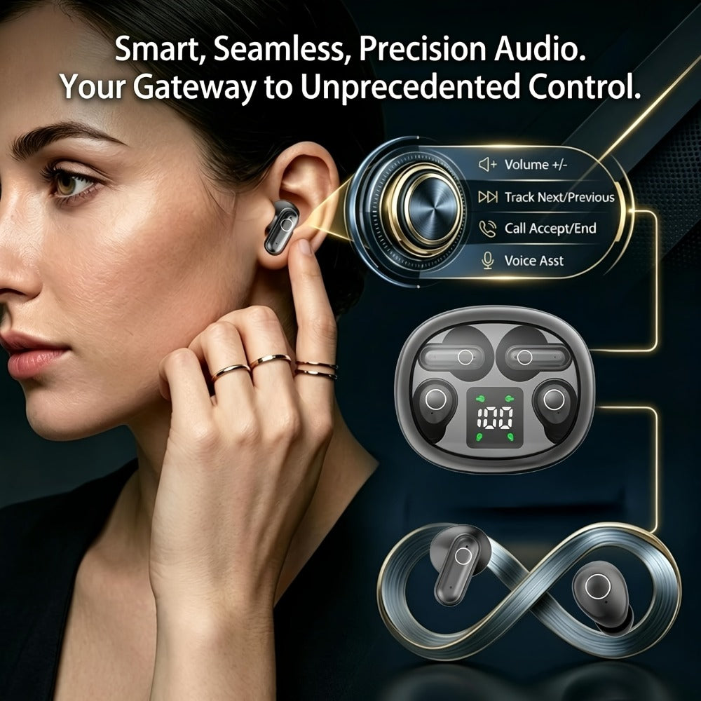 Sleep Mini Earbuds 2 Pairs Wireless Bluetooth In-Ear Headphones Long Battery Life HD Calling 3 Colors Sport Use Single Compartment Case All Seasons