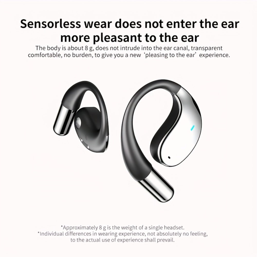 6-Mic AI Translation Bone Conduction Headset 144 Languages, Real-Time Translator Wireless Headphones, Meeting Notes Recording, Intelligent Noise Cancellation, Touch Control, Deep Bass, Open-Ear for Running Sport Business