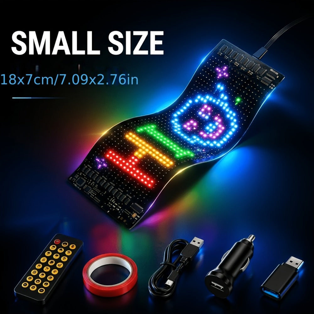 Programmable LED Sign – Flexible Matrix Display with App Control, Custom Text & Animations, Music Sync, USB Powered LED Panel for Bedroom Decor Store Window Business Display (3 Sizes)
