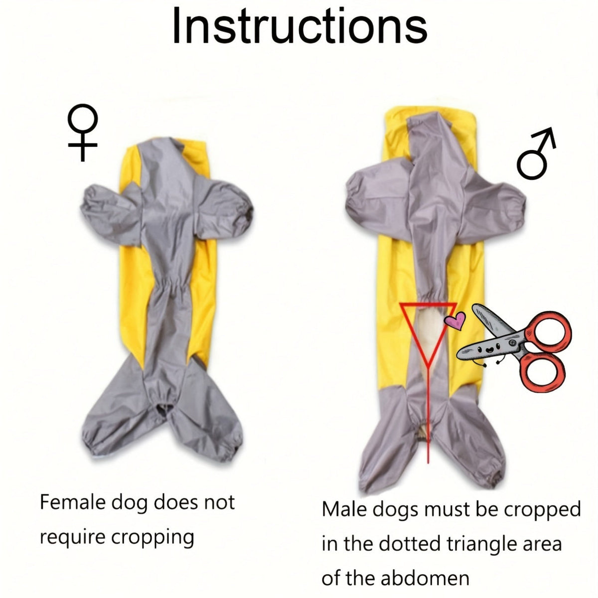 Blue Full-Body Dog Raincoat with Hood and Footies, Sizes S–7XL