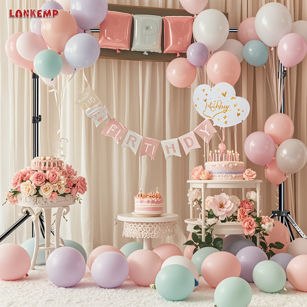 Backdrop Stand 7x7ft Adjustable Background Stand for Photography Photo Booth Party Projector Screen Streaming Portraits Photobooth Props