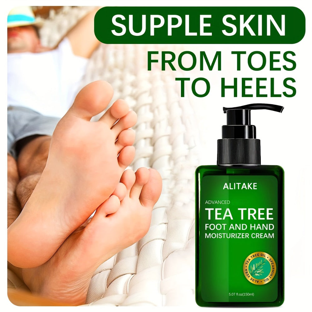 Foot Cream for Dry Cracked Heels & Hand Moisturizer — Natural Plant Extract Deep Nourishing Moisturizing Skin Care Cream for Women, Non-Greasy Fast-Absorbing Formula, Gift for Mom (150ml / 5.07oz)