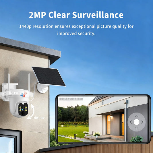 Solar Security Camera, TBG12 4G LTE Outdoor Model with Motion Alerts