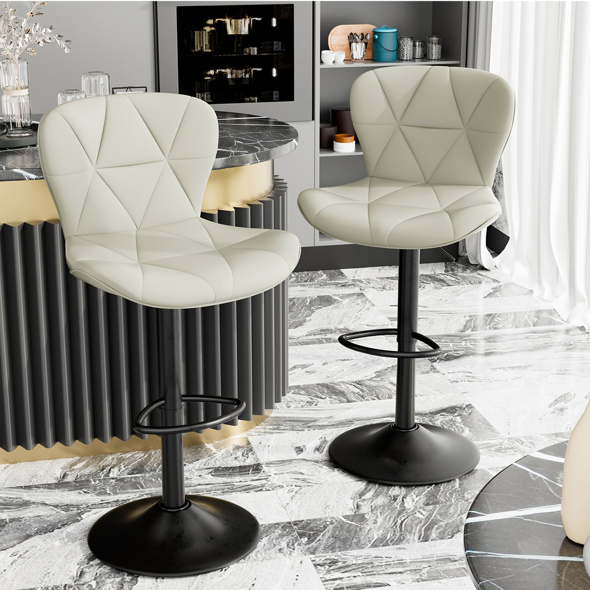 Bar Stool shown in the White, Set Of 2 option