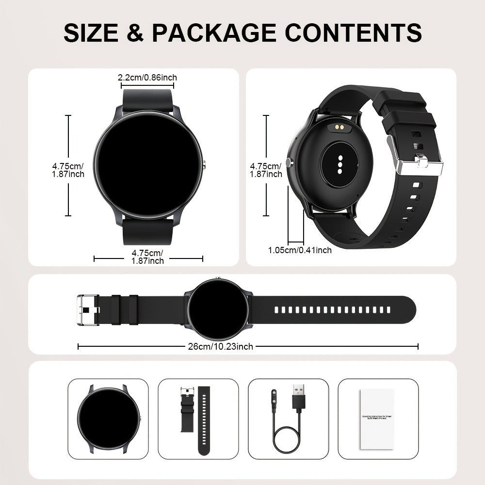 IP68 Waterproof Fitness Tracker Smartwatch, SIM-Free Wireless Calling, Music Control, Step Counter Pedometer & Distance Meter, 100+ Sport Modes, Heart Rate SpO2 Sleep Tracker, Rechargeable Battery – Android & iPhone Compatible