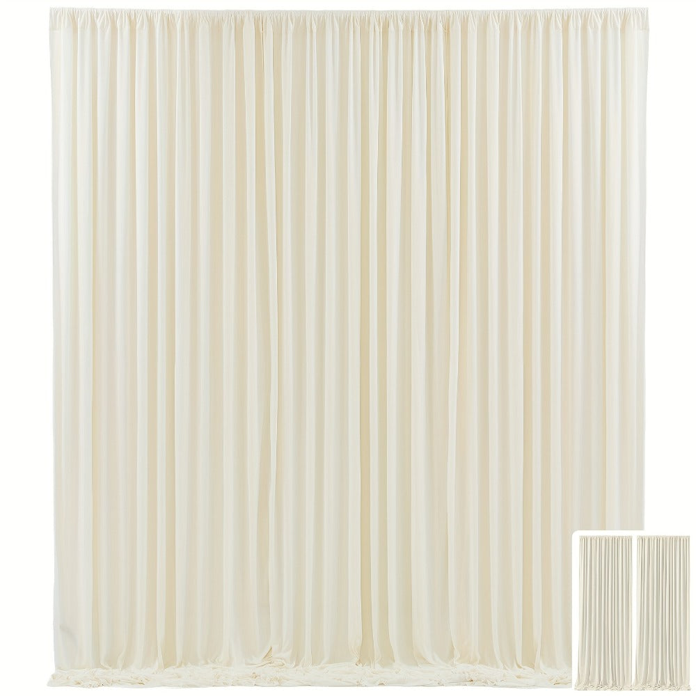 Party Backdrop Curtains 2pcs 59x118 Inch with Poles Wrinkle-Resistant Non-Transparent Fabric Background for Wedding Birthday Bridal Shower Holiday Decoration