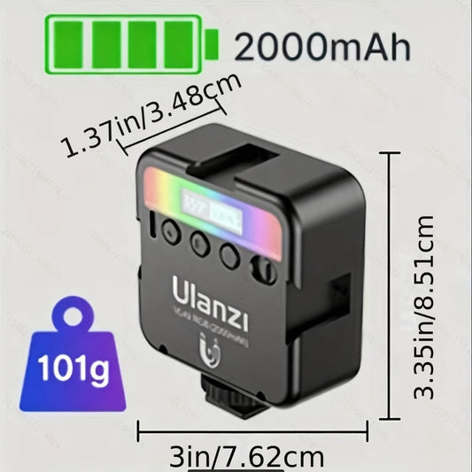RGB LED Video Light by ULANZI VL49 with Magnetic Mounting & 2000mAh Battery