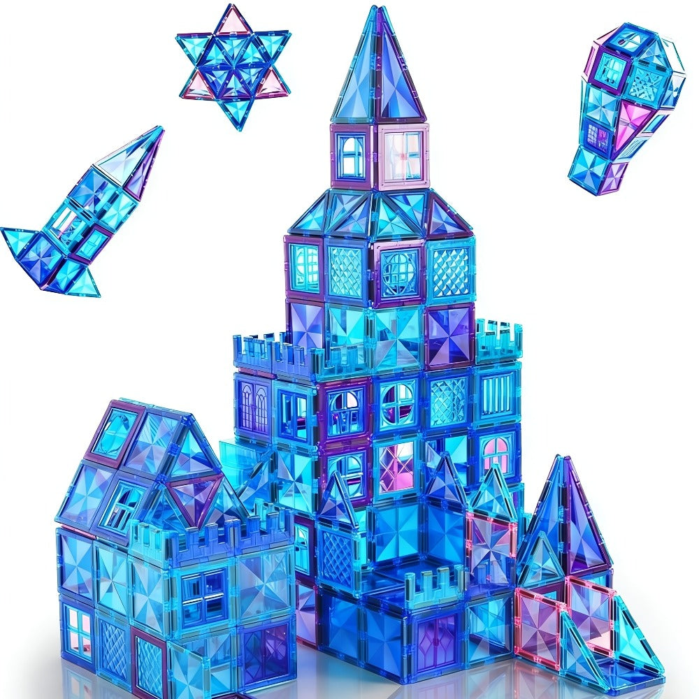 Magnetic Tiles Building Set, 32 Pcs 3D Magnetic Building Blocks for Kids Ages 3-8