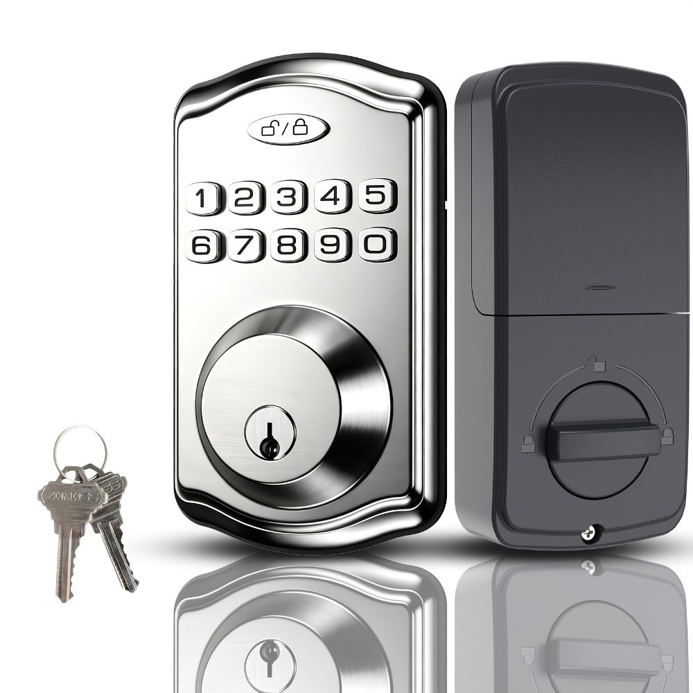 Tuya Smart Front Door Lock with Fingerprint & Keypad, Bluetooth App Control, Auto Lock, Vacation Mode & Hidden Key Backup – Digital Keyless Entry Electronic Lock for Home Apartment Office