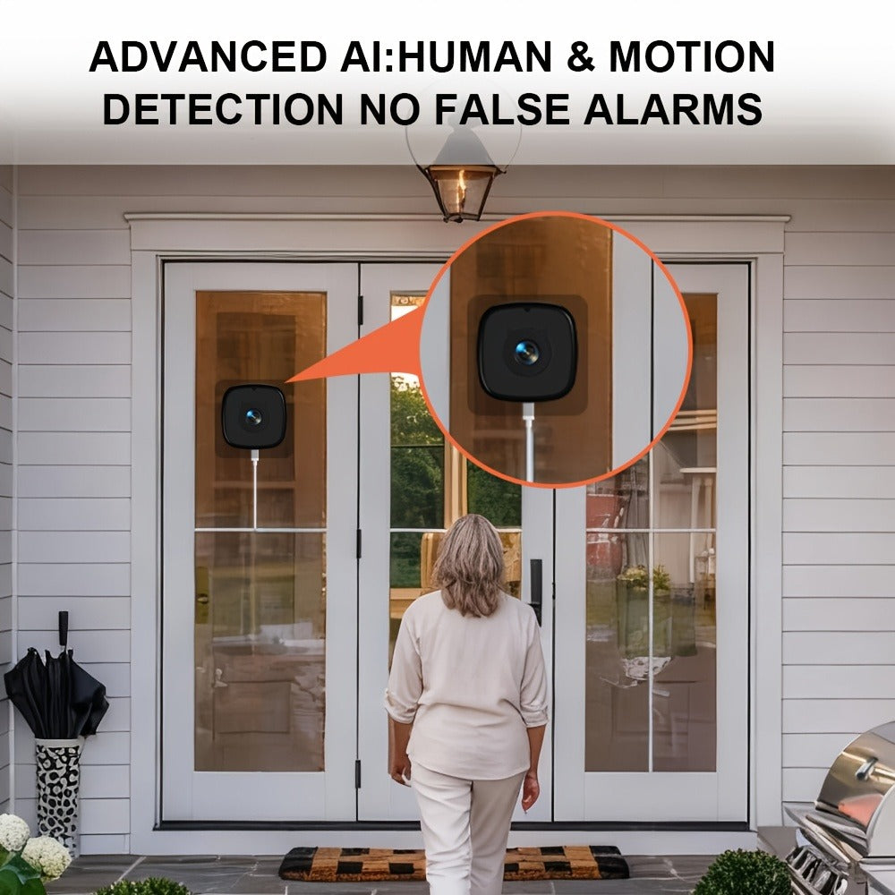 3MP FHD Window Security Camera with AI Motion Detection & Full-Color Night Vision – Dual Band 2.4G/5GHz WiFi, Wide Angle, App Control, 1/2/4 Pack for Home Office Surveillance