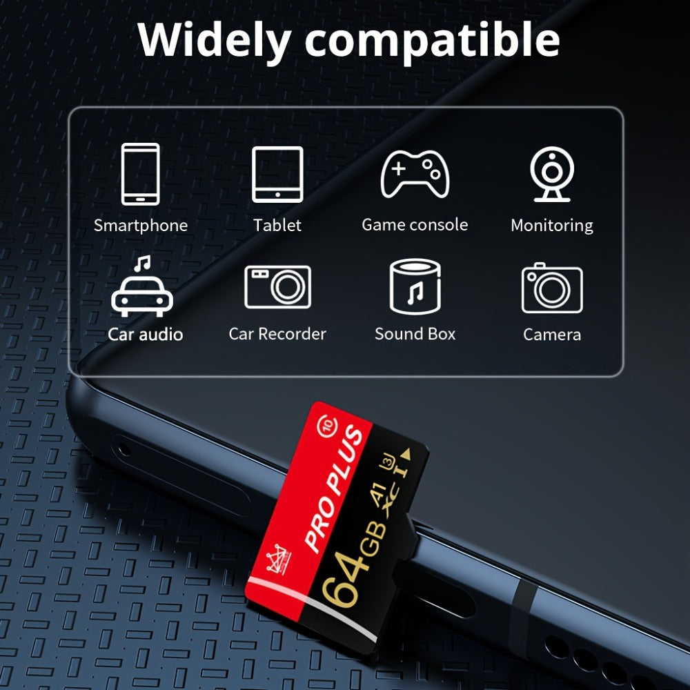 3-Pack Micro SD Card with Adapter 64MB 128MB 256MB 512MB – Class 10 U3 A1 TF Flash Memory Cards for Camera, Phone, Tablet, Car Audio, Game Console, Dashcam & Security Camera