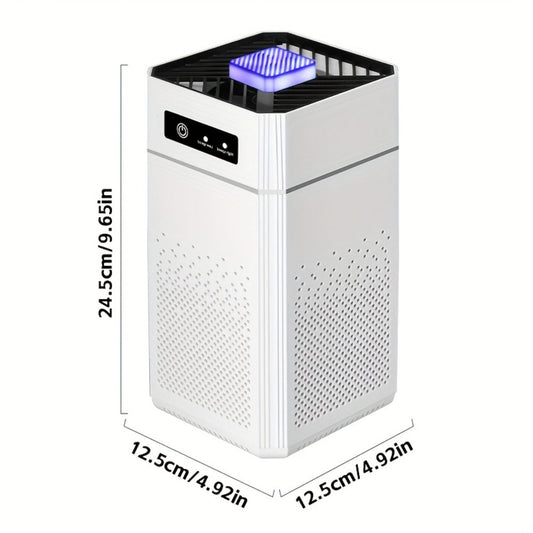 Portable Air Purifier with HEPA Filter and Negative Ion Function, USB Powered, White