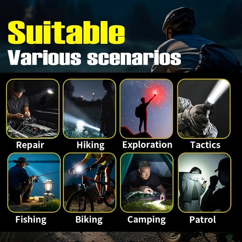 Ignition Flashlight with Fresnel Lens – 21700 Lithium 3500mAh Ultra Long Runtime, Aluminum Alloy Tactical Adjustable Beam, Outdoor Survival Torch for Camping, Fishing, Power Outage & Night Riding