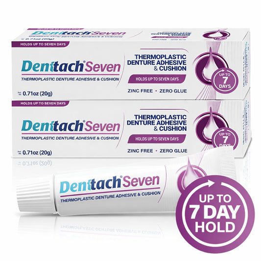 Denttach Denture Adhesive, Thermoplastic Cushion Reliner, 2 Pack
