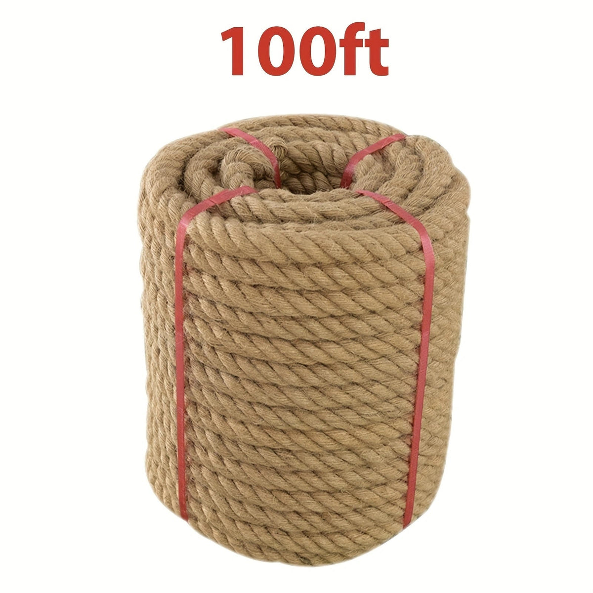 Manila Rope Natural Jute Twisted Hemp Rope – 3/4" 1" 1-1/4" 1.5" Thick Heavy Duty Outdoor Rope for Swing Bed Hammock Railing Crafts Tug of War Landscaping Gardening Bundling Home Decor