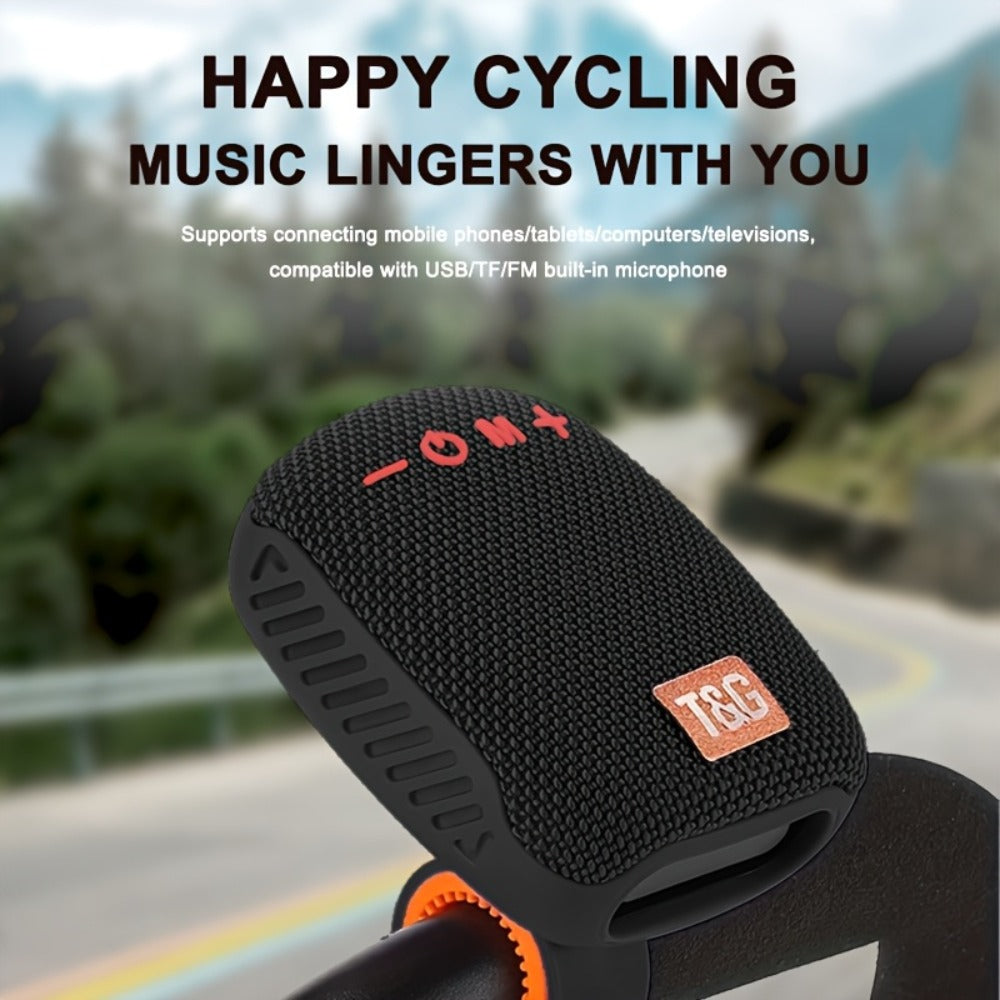 T&G 392 IPX5 Waterproof Cycling Bluetooth Speaker – Compact Outdoor Wireless Speaker with TWS Stereo, FM Radio, TF Card & USB Drive Support, Type-C Charging, Compatible with Phone & Tablet