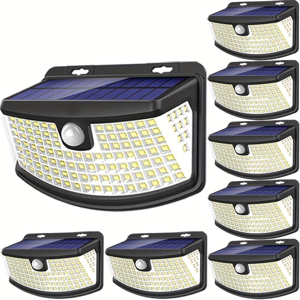 Solar Step Lights Outdoor 120 LED Motion Sensor – 270° Wide Angle IP65 Waterproof Wall Light with 3 Modes | 18-Hour Solar Powered Stair Light for Pathway, Fence, Garage & Deck | 4/6/8 Pack