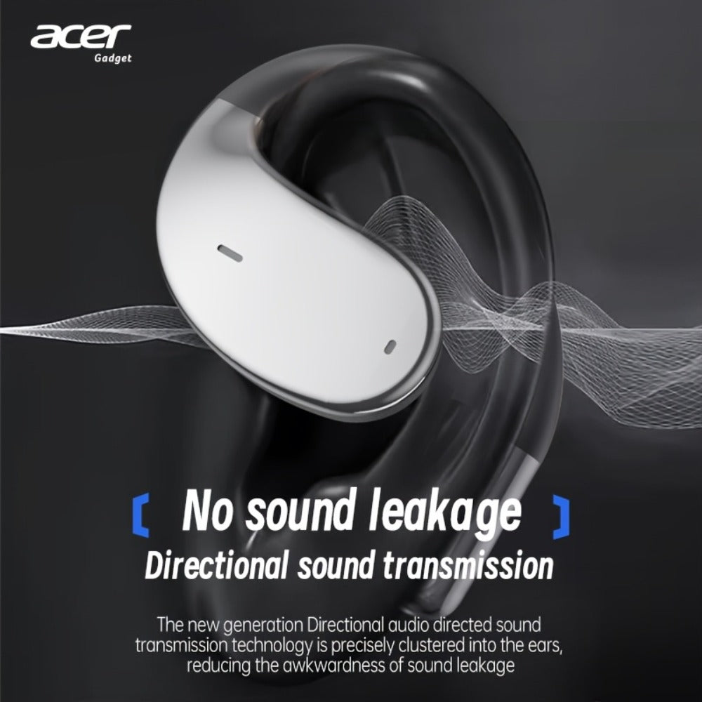Acer TWS Wireless Earbuds Hook Design Low Latency Gaming 2025 New – HiFi Deep Bass Noise Reduction Ultra-Long Battery Touch Control Lightweight for Sports Running Daily Use