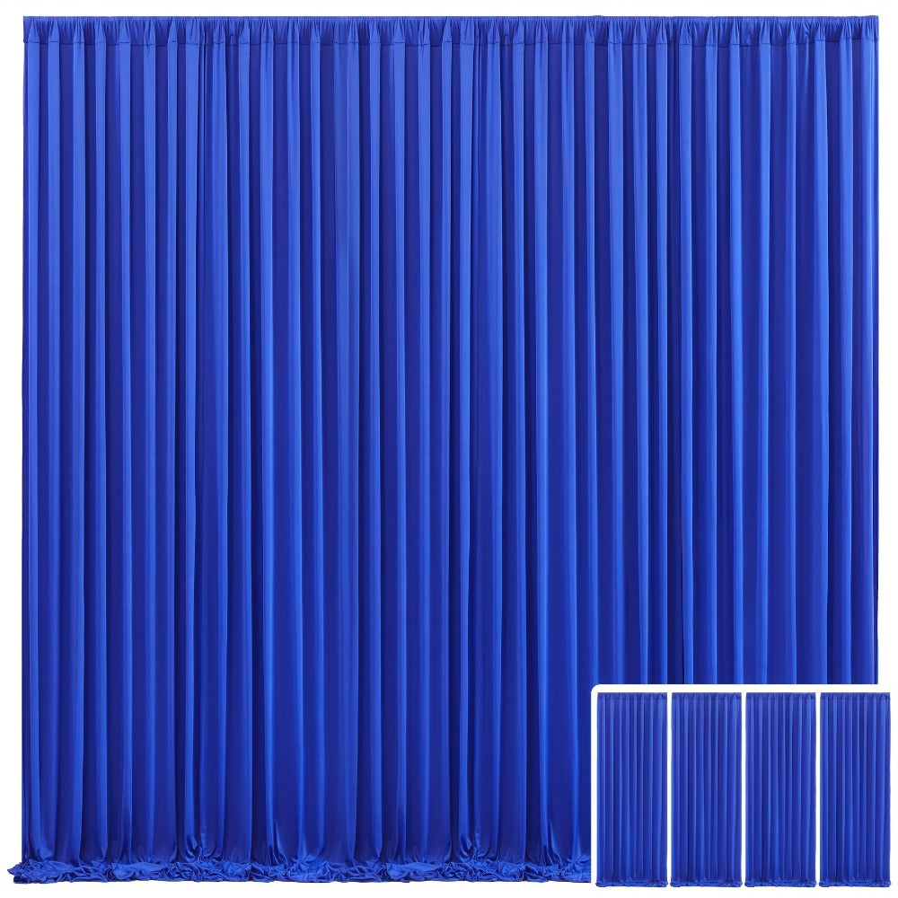 Elegant Fabric Backdrop Curtains 4pcs with Poles 59x85in Non-Transparent Wrinkle-Free Party Photo Backdrop for Wedding Birthday Bridal Shower Graduation Prom Christening Holiday Decor