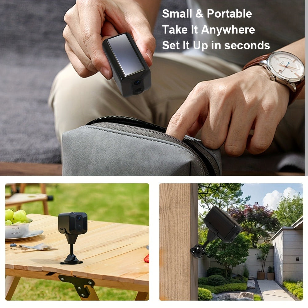 4G LTE Security Camera 4K Wireless No WiFi Needed – Infrared Night Vision, Rechargeable Battery, PIR Human Detection, Two-Way Audio, No Power Plug Required, Works Anywhere with Cell Signal