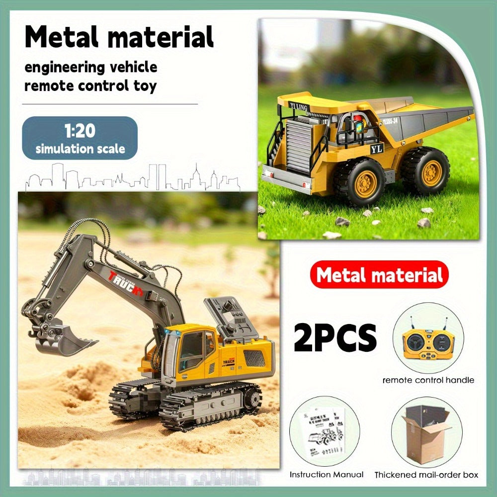 RC Construction Vehicle Toy with Excavator and Multi-Vehicle Options