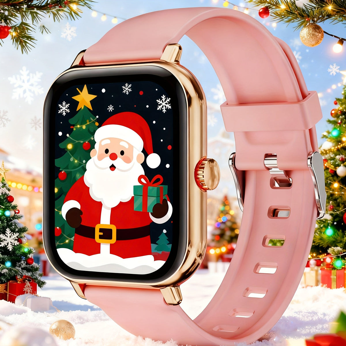 Large Screen Smart Watch with HD Voice Calling, Unisex Bluetooth Smartwatch, Message Reminder, Multiple Sport Modes, Heart Rate Sleep Tracker, Compatible with iPhone & Android – Outdoor Daily Wear Gift Watch 8 Colors