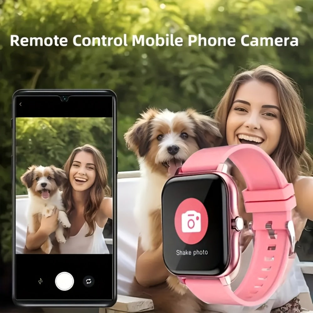 Large Screen Smart Watch with HD Voice Calling, Unisex Bluetooth Smartwatch, Message Reminder, Multiple Sport Modes, Heart Rate Sleep Tracker, Compatible with iPhone & Android – Outdoor Daily Wear Gift Watch 8 Colors