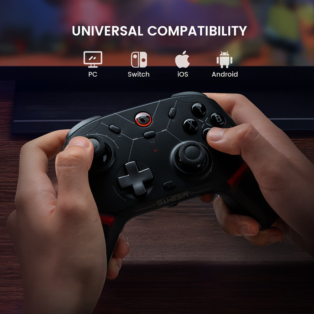 GameSir Cyclone 2 Wireless PC Controller with Mag-ResTMR Sticks, 1000Hz Report Rate, Hall Effect & Micro 2-in-1 Triggers, RGB Lighting & Charging Dock – Compatible with PC, Switch, iOS & Android
