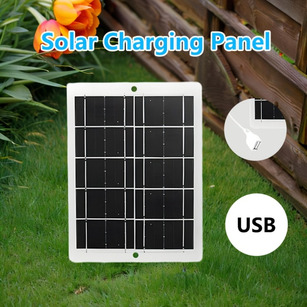 Outdoor Solar Phone Charger 5V USB 2.5A – Portable Solar Charging Panel for Camping Hiking Backpacking | Charges Phones Power Banks Flashlights Fans | Lightweight Compact Emergency Home Backup Solar Power