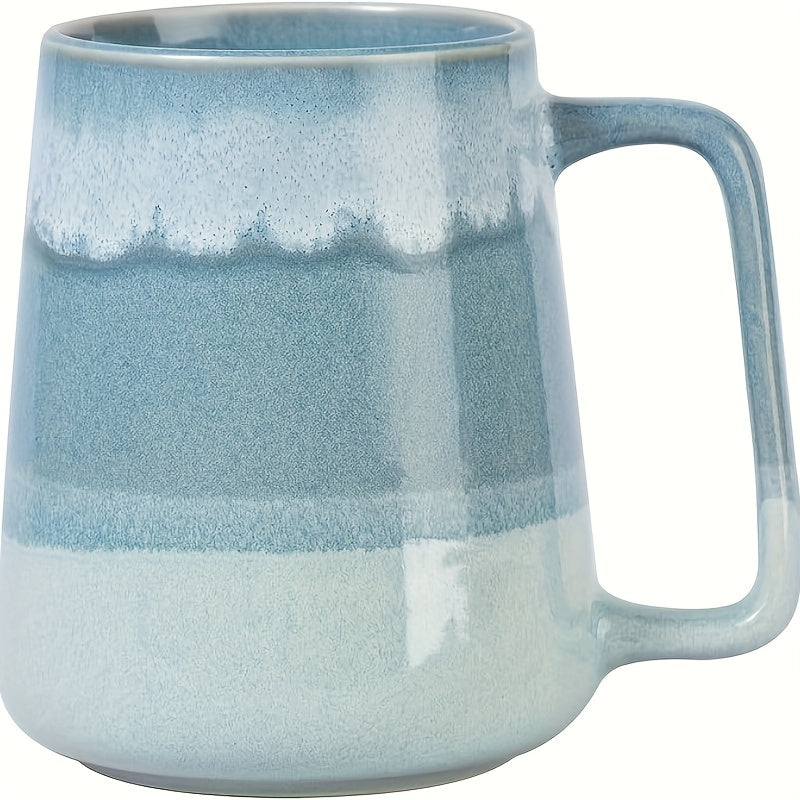 Large Ceramic Coffee Mug 24oz with Big Handle – Microwave & Dishwasher Safe Extra Large Tea Cup | Colorful Conical Mug for Office Home Travel Gift in Green Pink Violet Blue
