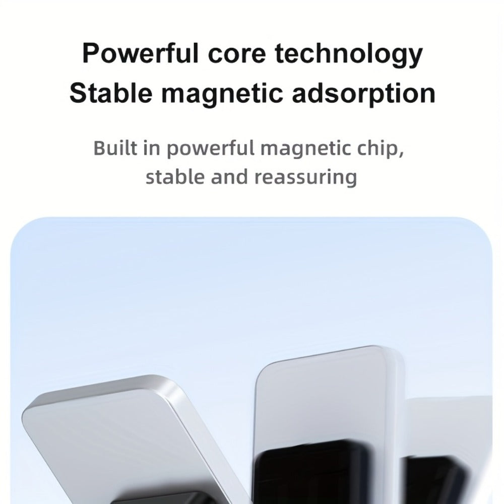 Magnetic Wireless Power Bank 10000mAh 22.5W Fast Charging Portable Charger with LED Display Built-in Kickstand PD20W USB-C Charges 3 Devices Travel Outdoor Black White Purple