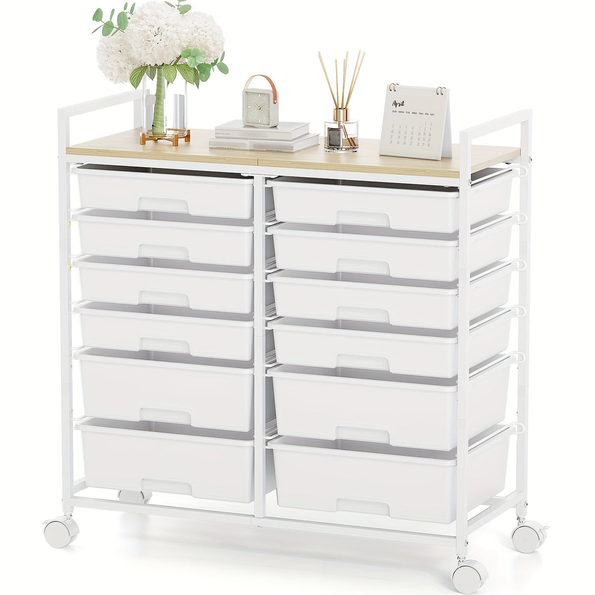 Storage Cart shown in the White option