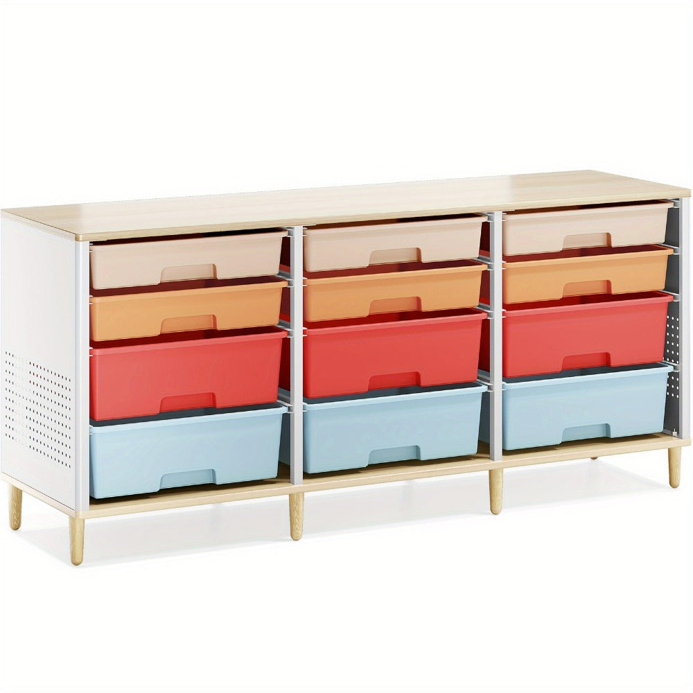 12-Drawer Storage Cabinet with Multiple Color Options for Kids' Room detail image - detail view 9