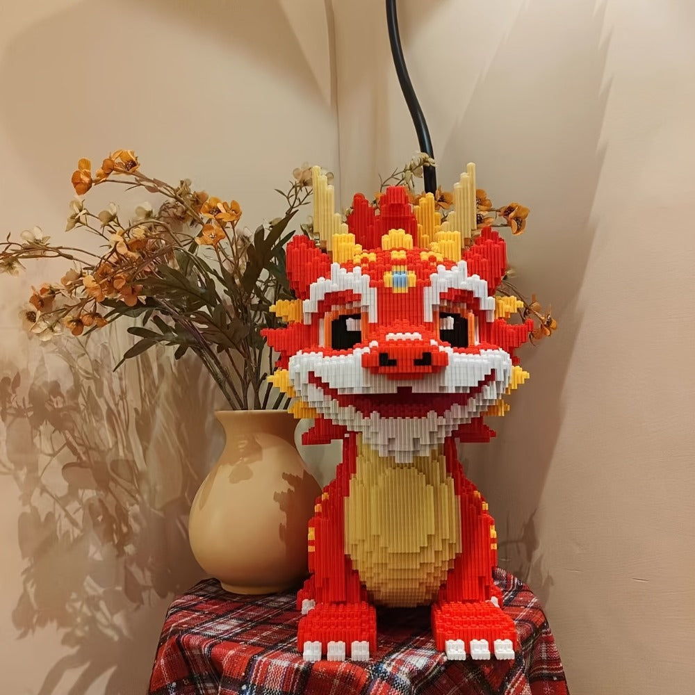 4500-Piece 3D Chinese Dragon Model Assembly Set, Model 8843