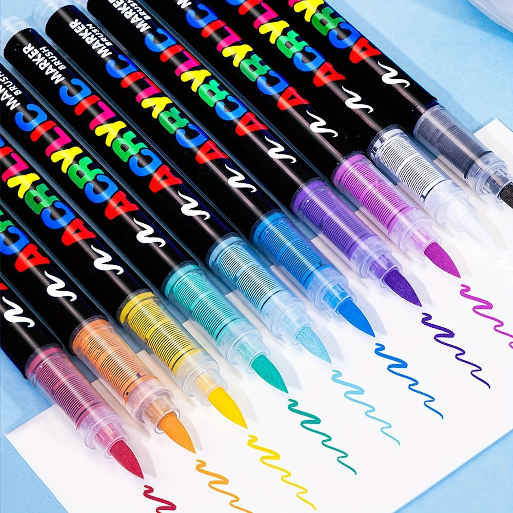 Acrylic Paint Pens Marker Set for Rock Painting Canvas Wood Glass Fabric Ceramic Fine Tip Liquid Acrylic Markers for Artists Adults Kids Available in 12 36 60 80 120 Colors