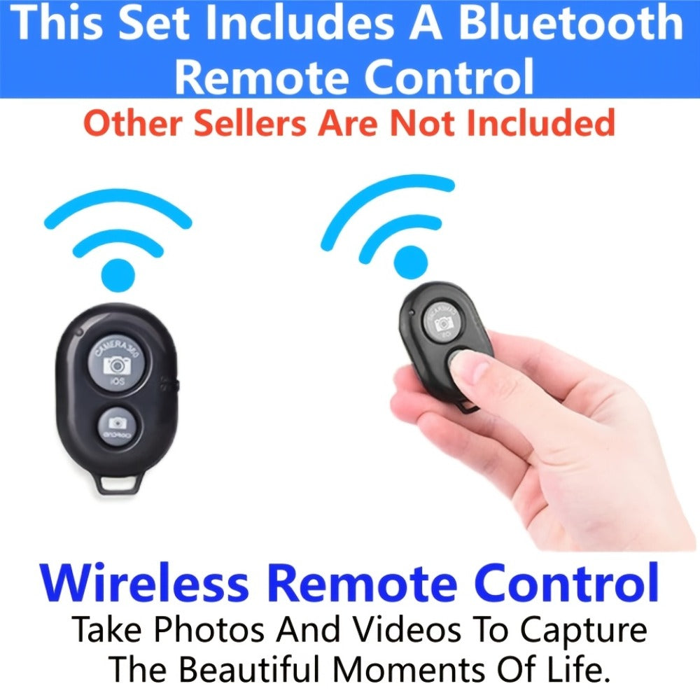 All-in-One Content Creator Kit with LED Ring Light Microphone Folding Tripod & Bluetooth Remote – Complete Podcast Video Blogging Setup for YouTube TikTok Instagram Live Streaming Vlog