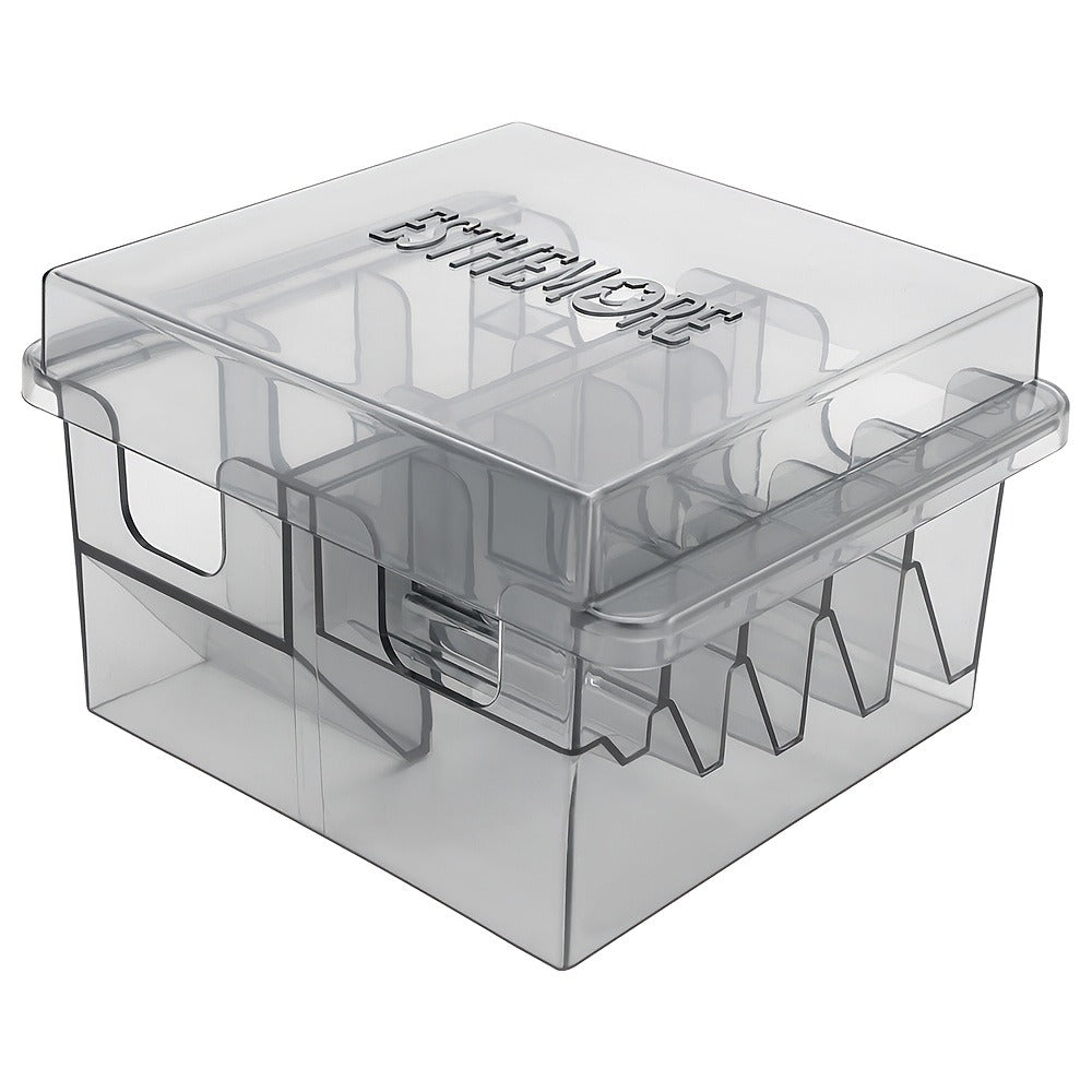 Barber Tool Organizer 8-Slot Clear Plastic Storage Box for Hair Clippers Scissors & Grooming Accessories – Transparent Salon Organizer for Home & Professional Barber Use