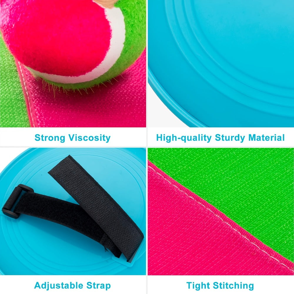 Sticky Ball Toss Game Set for Kids & Adults, Outdoor Target Game in 2-Ball or 4-Ball Sets