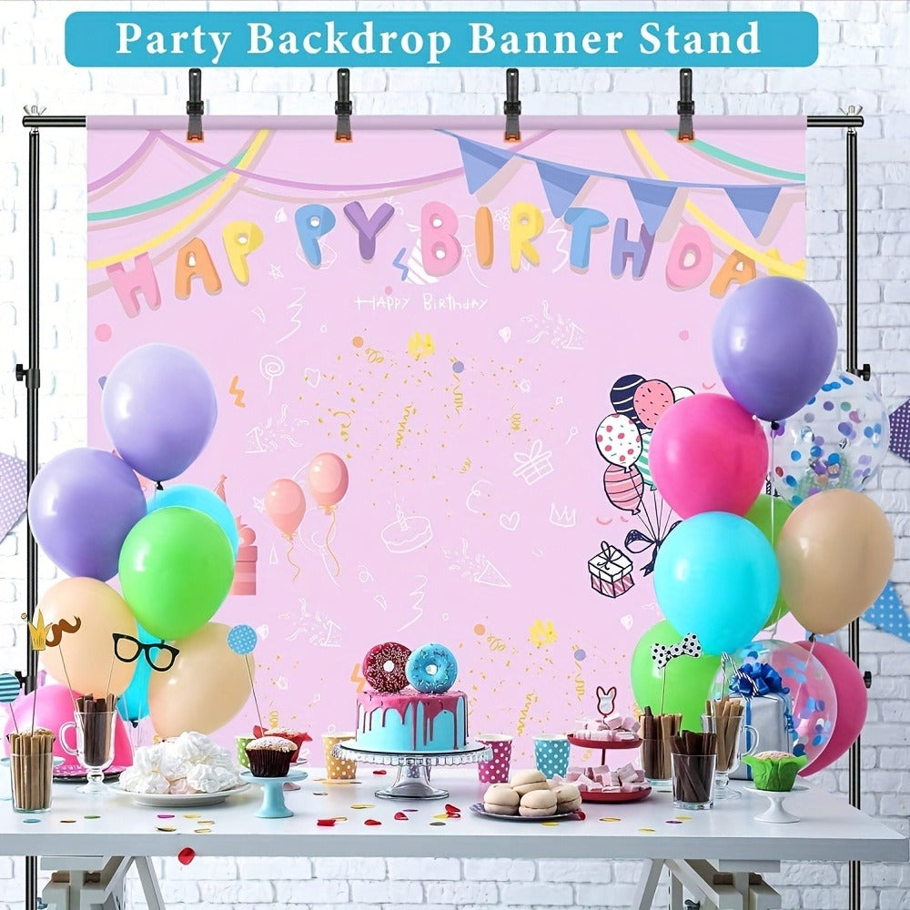 10x7ft Photo Video Studio Backdrop Stand System Kit with Carrying Bag | Adjustable Background Support for Photography, Wedding, Party Decoration & Portrait Studio