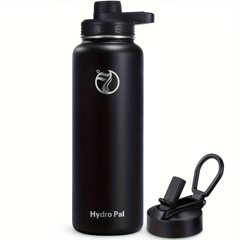 40oz Vacuum Insulated Water Bottle Stainless Steel Water Jug with 2-in-1 Lid Chug Lid Straw Lid Double Wall Hot Cold 12 Hours Leakproof for Gym Camping Travel