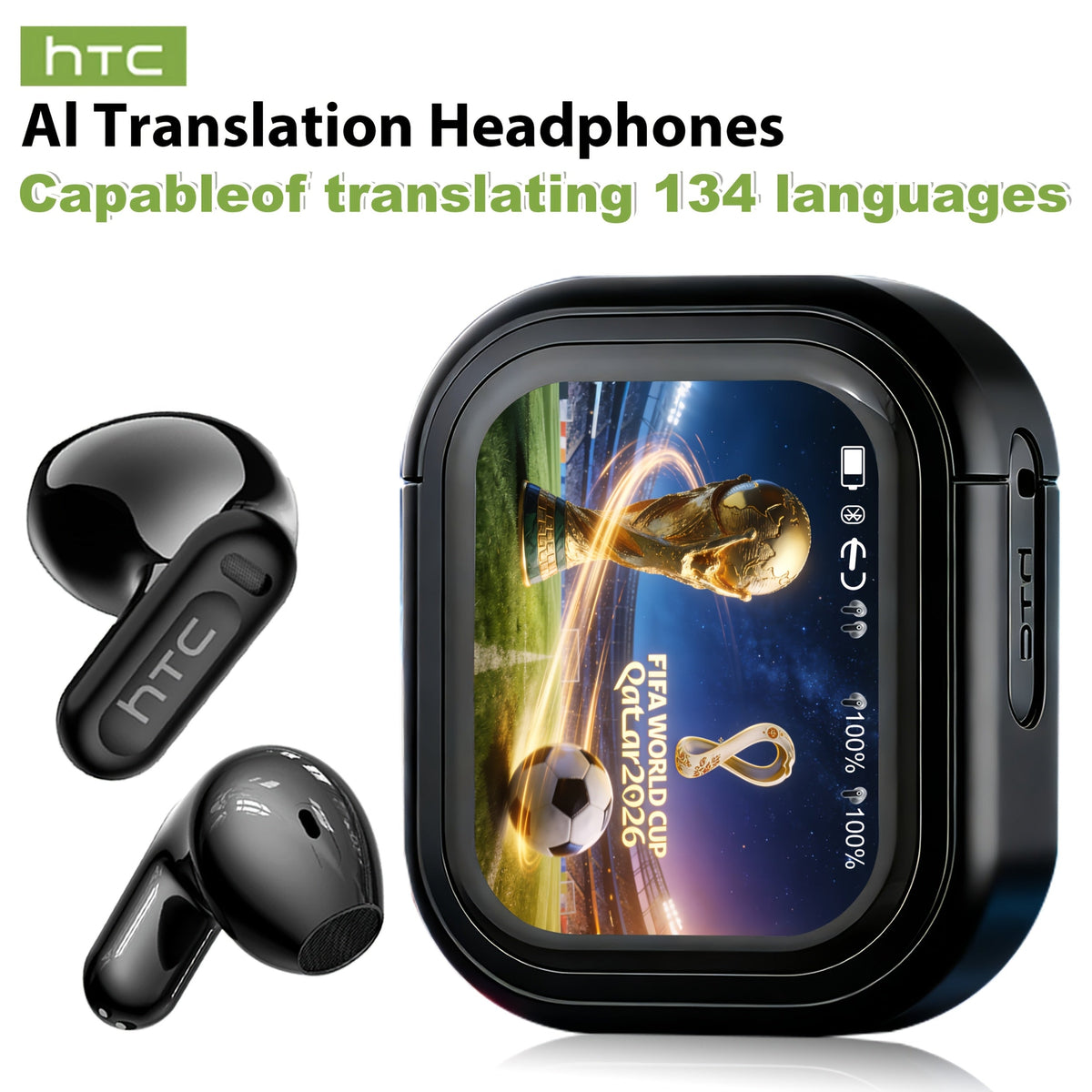 AI Translation Earbuds 136 Languages Real-Time Bidirectional Translation LDAC HD Sound True Wireless Bluetooth for Business Travel Meetings International Use