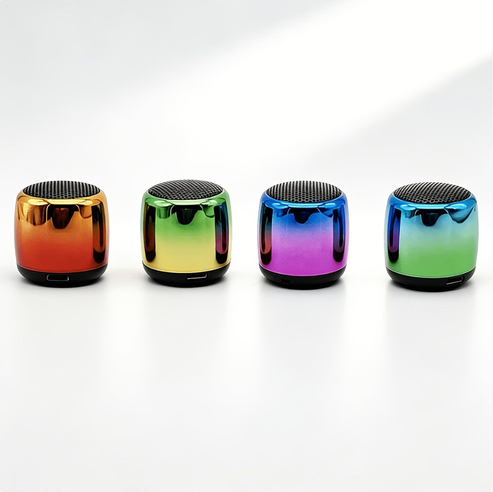 Thumb-Sized Mini Wireless Bluetooth Speaker with Built-In Mic, TWS Pairing, 360° Stereo Surround Sound, Multiple Color Options for Music Podcasts Travel and Outdoor Use