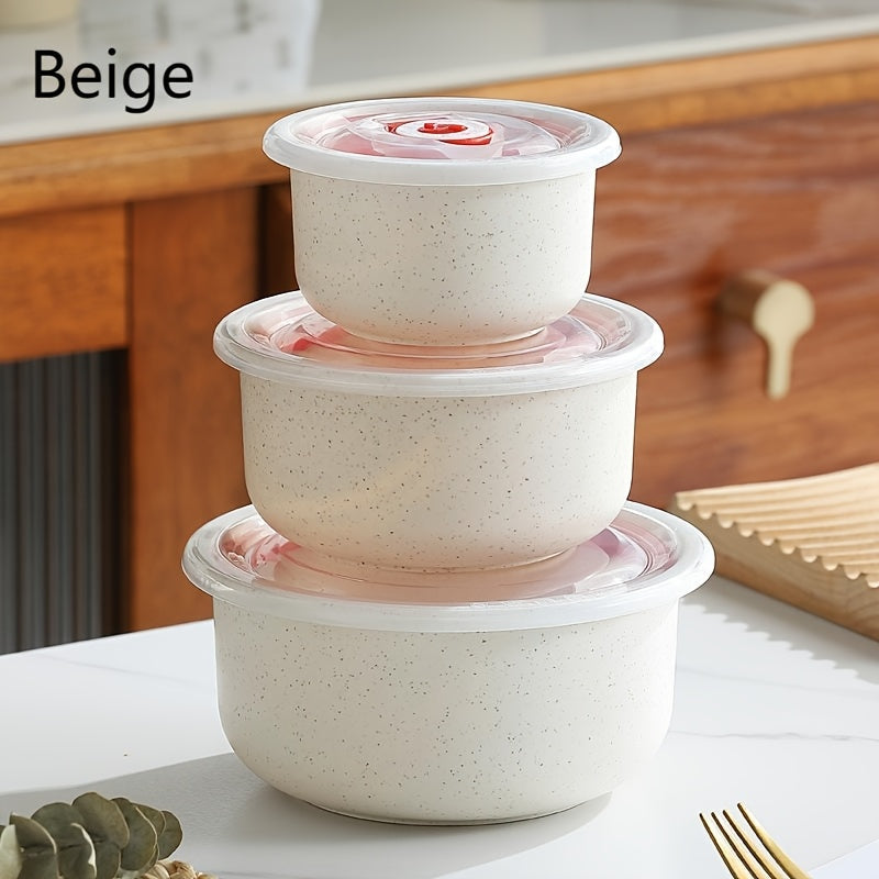 Refrigerator Storage Containers Large Capacity 3/4pcs Airtight - Keeps Fruit Vegetable Meat Egg Dumpling Fresh, Stackable Space-Saving Plastic Food Storage Boxes for Kitchen Fridge, Purple Green Blue Beige